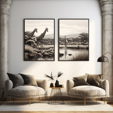 Three Giraffe Painting